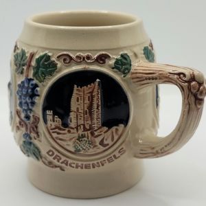 Vintage German Souvenir Coffee Tea Mug Cup Drachenfels, Stolzenfels, Pfalz,